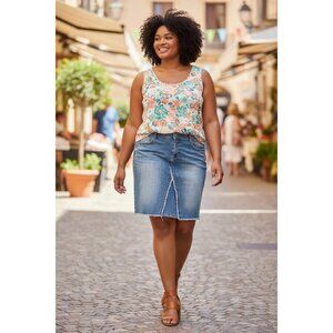 Be Girl Women's Blue Denim Jean Skirt